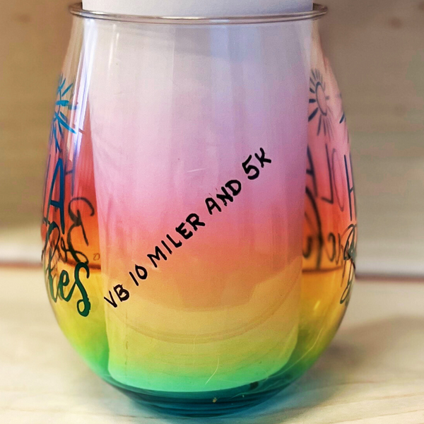 VB 10 plastic wine glasses