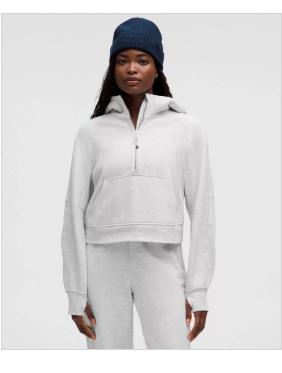 Lululemon Scuba Oversized Half-Zip Hoodie (light grey)