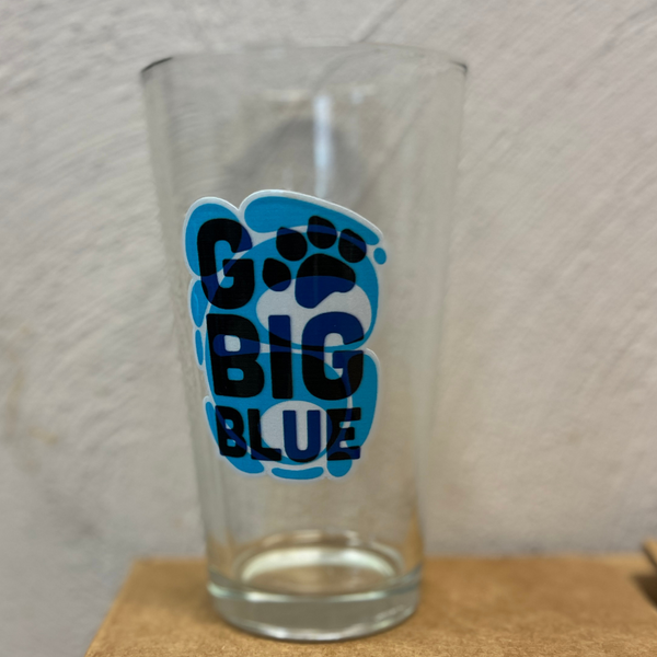 Go Big Blue Pint Glass