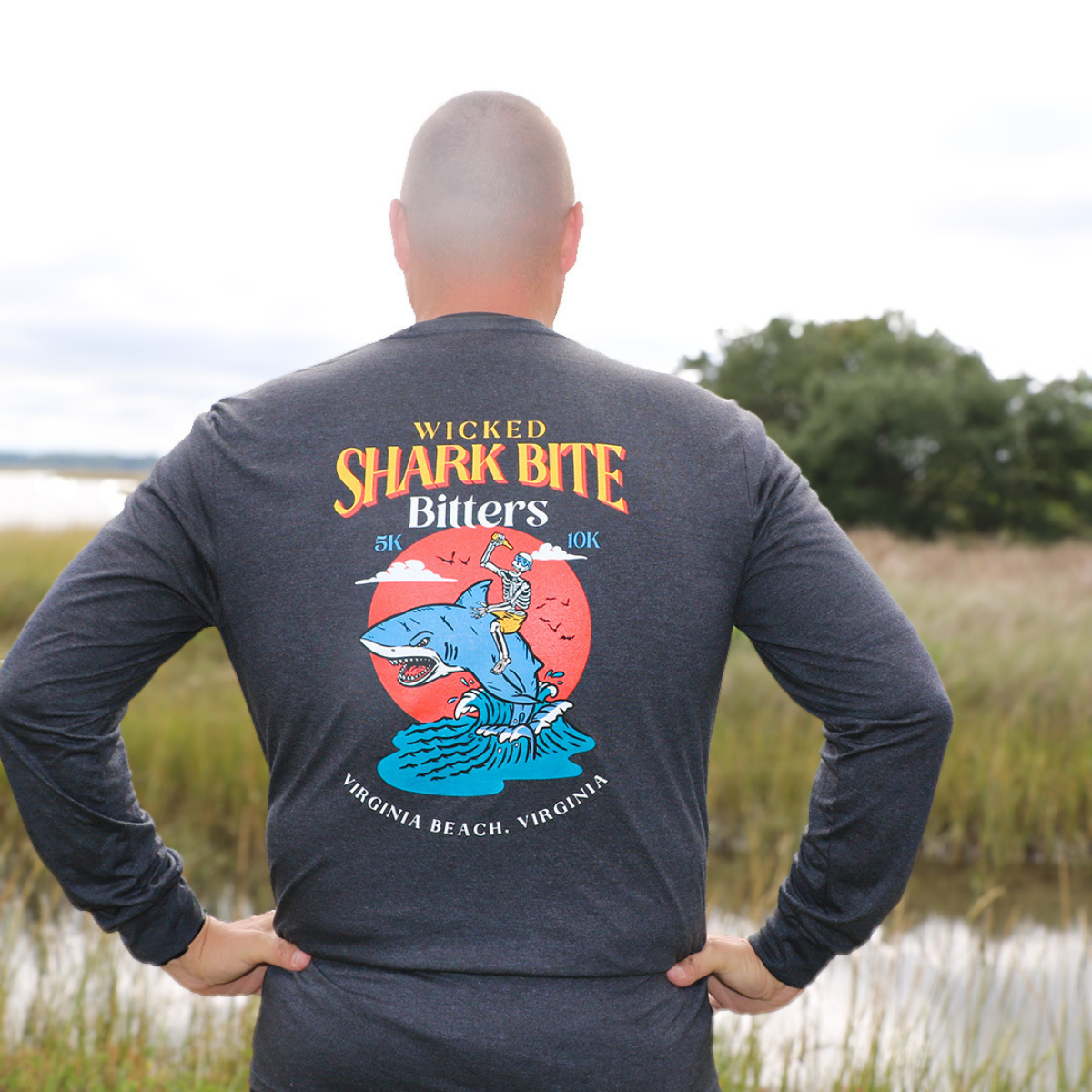 Shark Bite Beer Label Long Sleeve